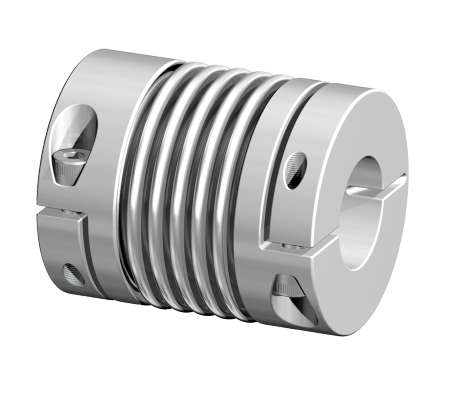 Miniature Metal Bellows Couplings With Clamping Hubs